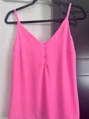 Lilly Pulitzer Pink Cami XS Adjustable Straps V-Neck Tank